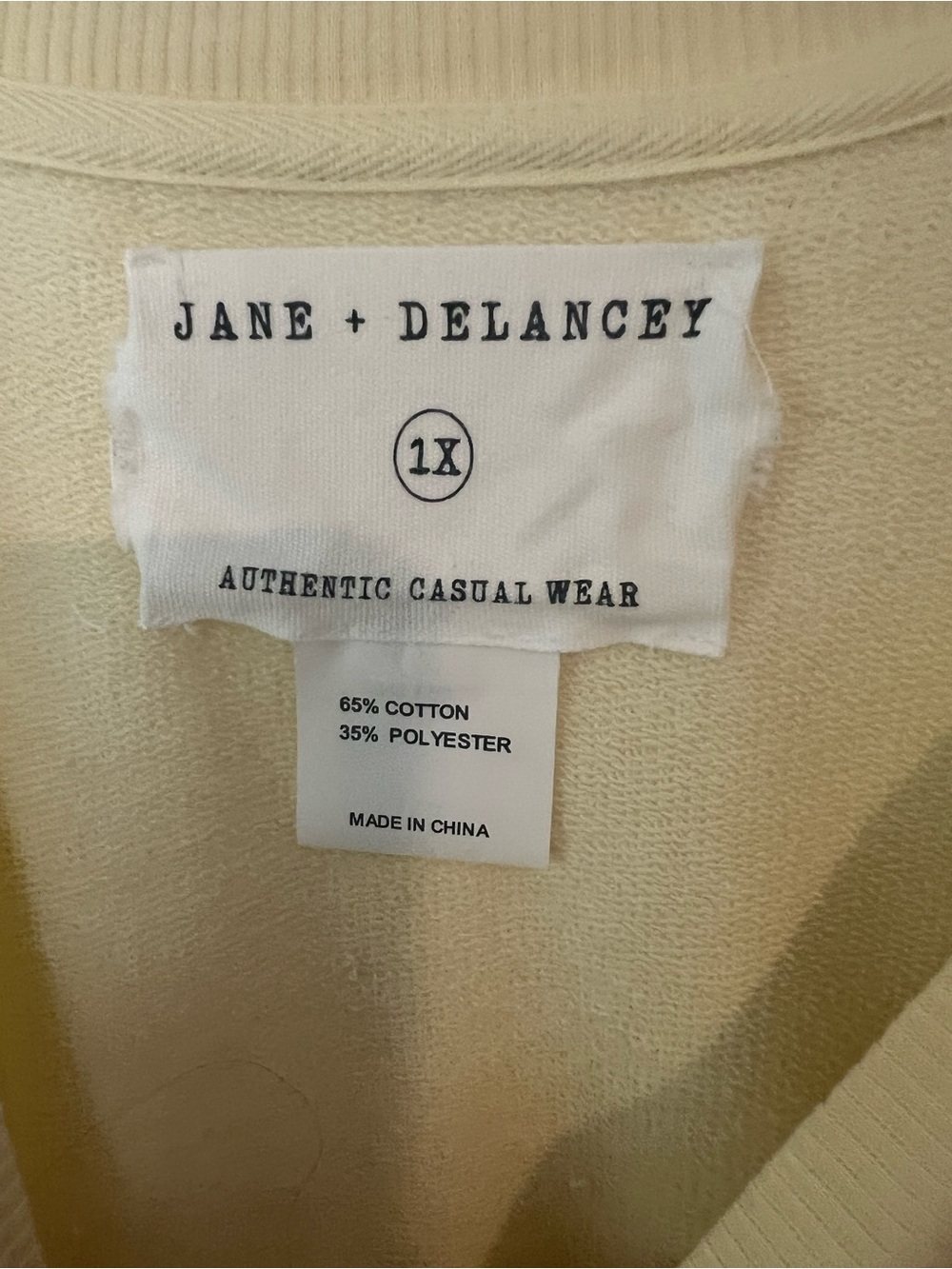 Butter Yellow Crewneck Sweatshirt 1X Plus - Picture 5 of 5
